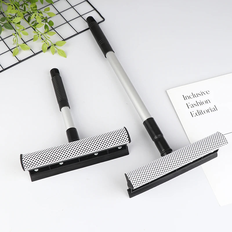 (BF06)1Pc Squeegee Car Window Cleaner Single Section/Retractable Pole Cleaning Window Brush Glass Squeegee Car Cleaning Tool