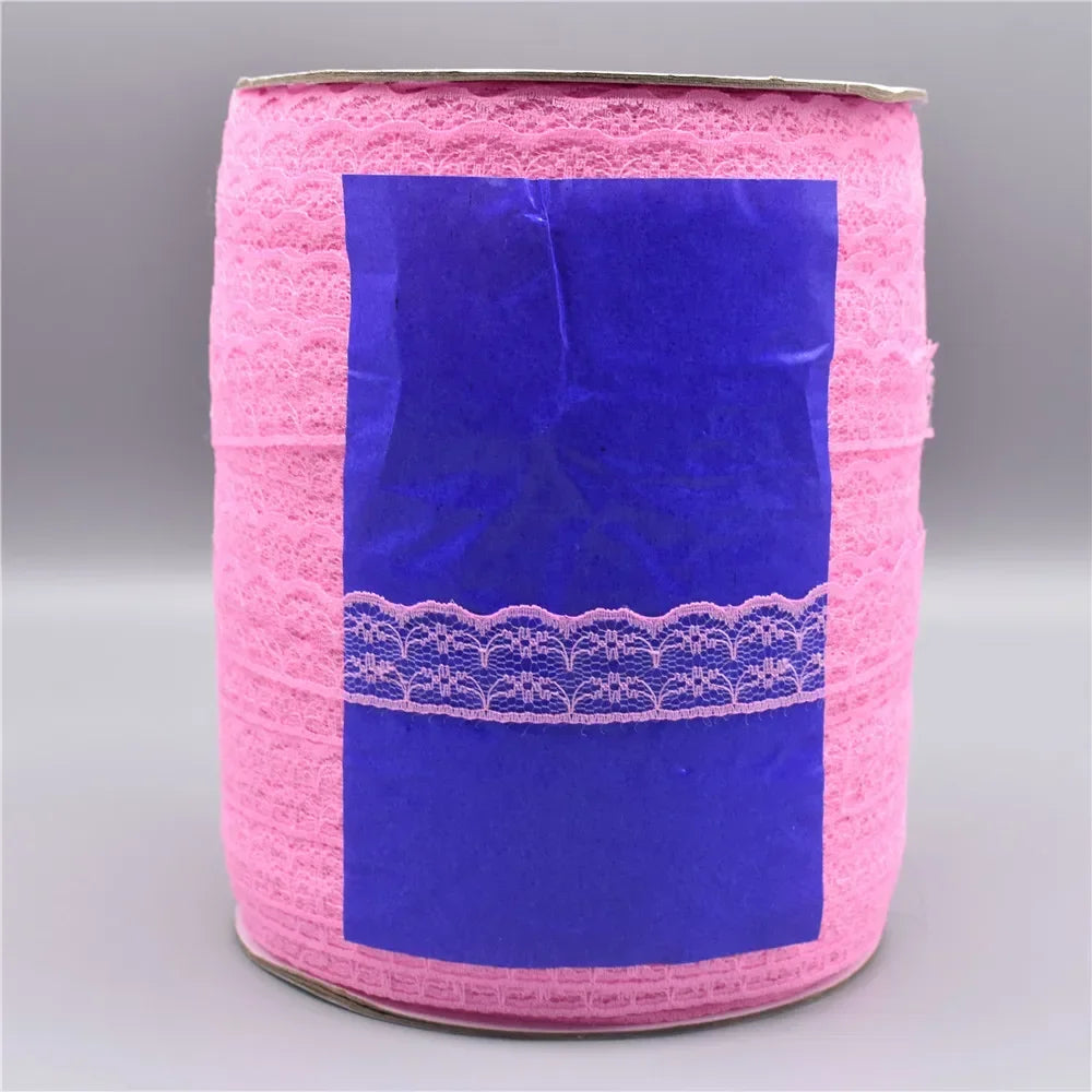 Wholesale 600yards/Roll White Lace Ribbon Width/22mm Lace Trim Fabric Embroidered Sewing Decoration African Lace Fabric Applique