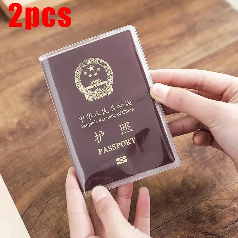 1-10PCS Travel Dirt Protection Passport Cover Wallet Purse PVC Transparent Women ID Business Credit Card Passport Bag Pouch