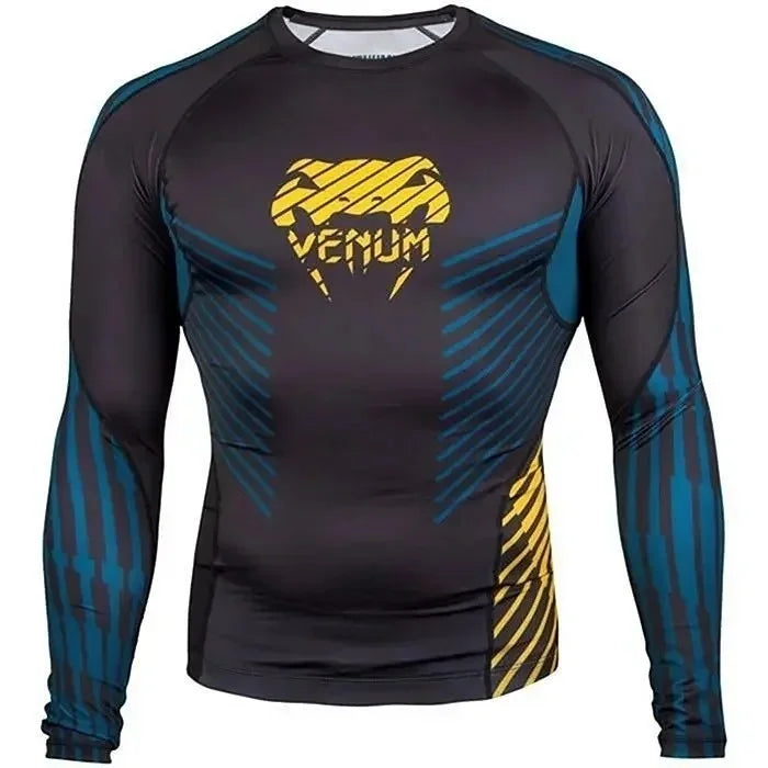 Sports Compression Long-Sleeve Top Breathable Quick-Dry for Fitness Training Fighting MMA-