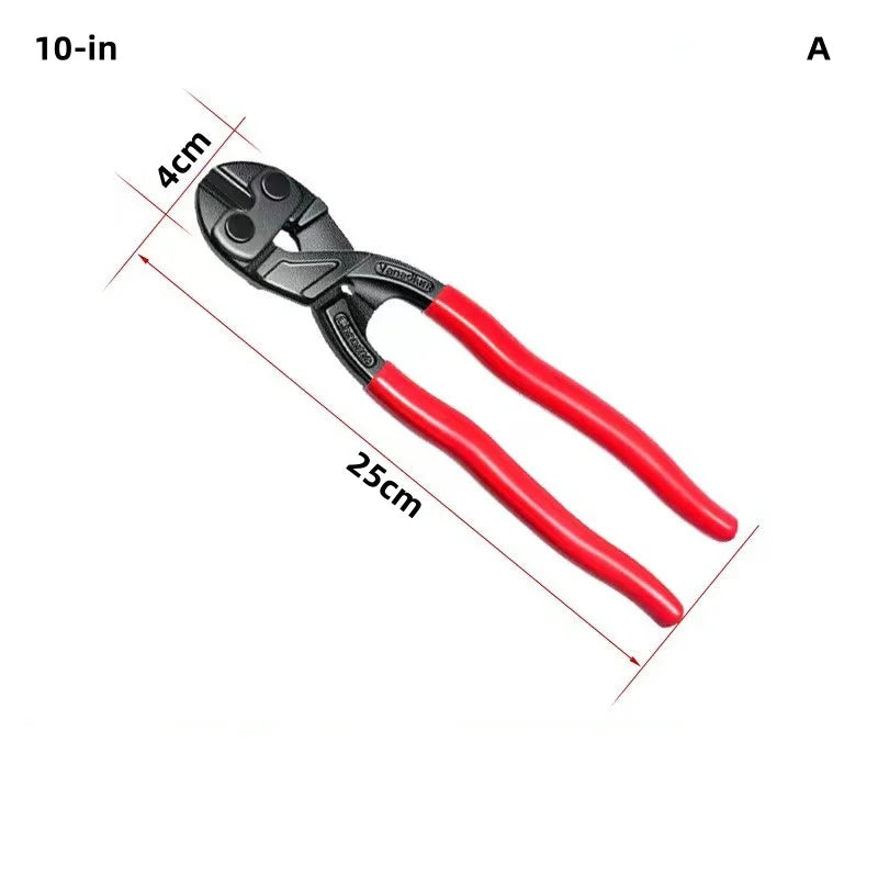 8/10inches Bolt Cutter High Leverage Bolt Cutter with Notch and Spring Industrial Wire Cutter Repair Heavy Duty Hand Tools