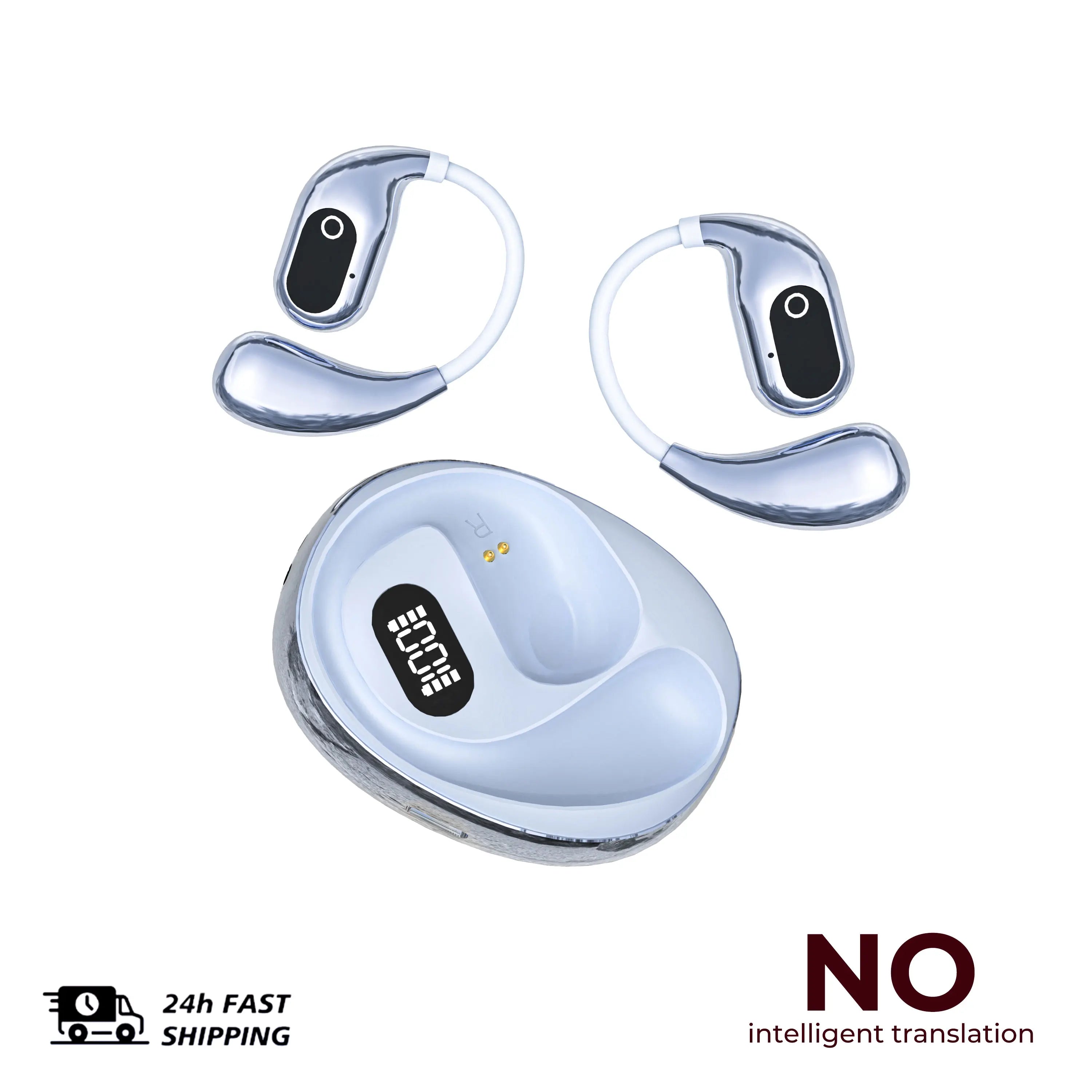 Ai Translator Headphones 144 Languages Wireless Real Time Translation Bluetooth Headset Waterproof Earbud For Business Travel