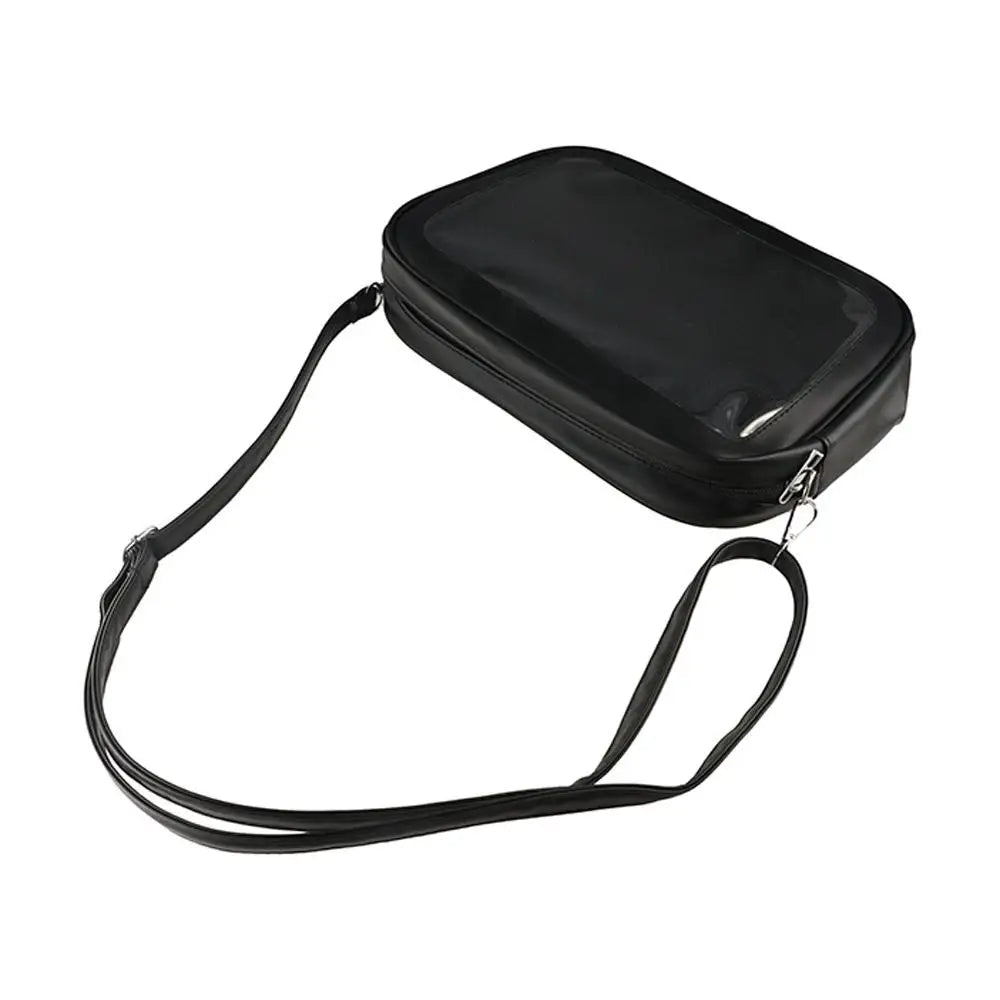 Zipper Bag Solid Color Itabag PU Idol Merchandise Storage Transparent Bags Small Item Bag Storage Bag Shoulder Bag Children