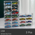 Fully Transparent Acrylic Car Model Display Cabinet With Lid 8 Lattice Hot Wheels Display Box Suitable For 1/64 Model Car