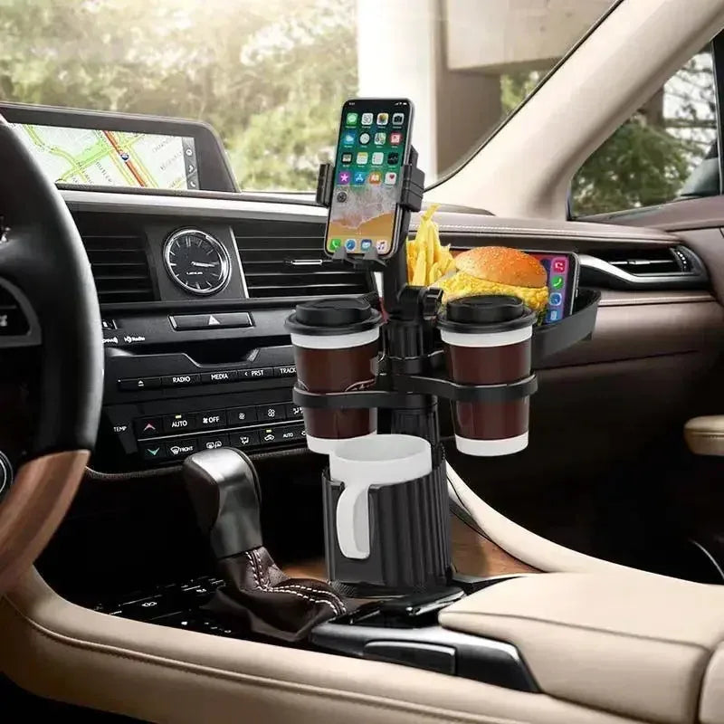 Car Phone Holder Cup Holder Extender Multifunctional Adjustable Drinking Bottle Holder Detachable CarHolder Storage Rack