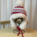 Winter Hat Women Warm Bomber  With Earflap Brand Cute Pom Fuzzy Peruvian  Ear-flapped