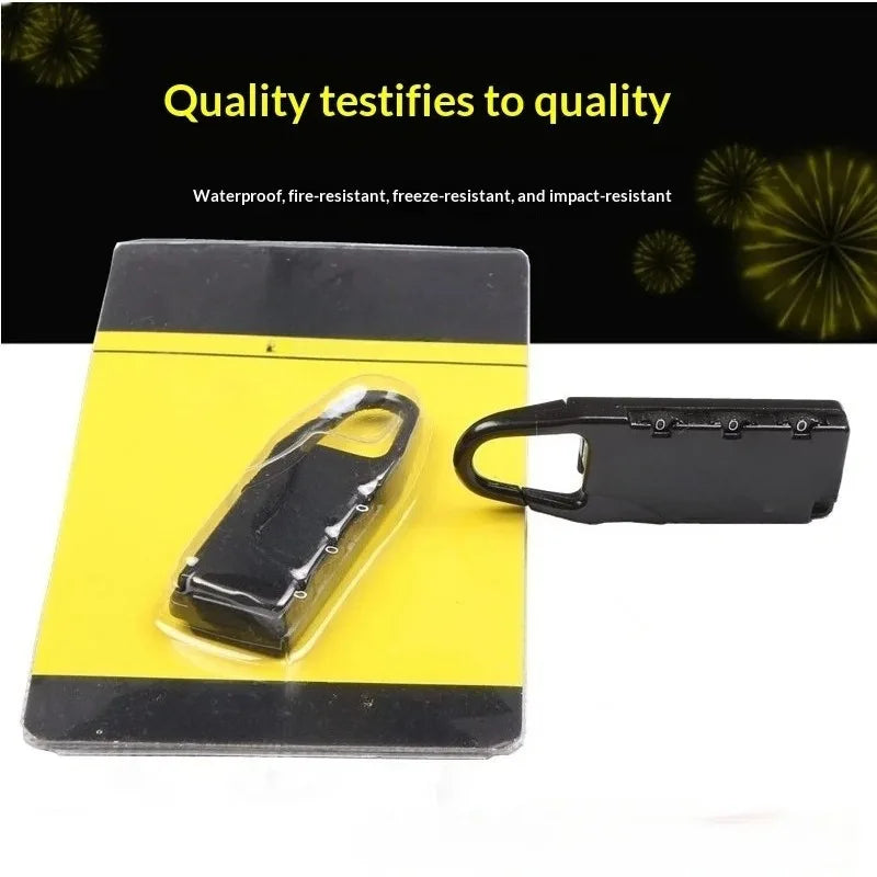 1Pc Zinc Alloy Mini Password Padlock Anti-theft Compact Small Combination Lock for Travel Luggage Camera Bag Backpack Security