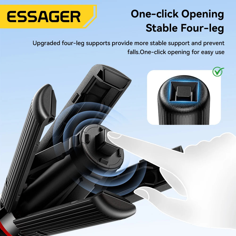 Essager 4-in-1 Multifunctional Magnetic  mini Selfie Stick with 360°Rotation Wireless Bluetooth Control Magnetic Clamp-on Holder