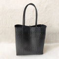 Handwoven Large Capacity Waterproof Shopping Bag Ins Minimalist Handheld Cabbage Basket Single Shoulder Handbag Soft PVC Mate...