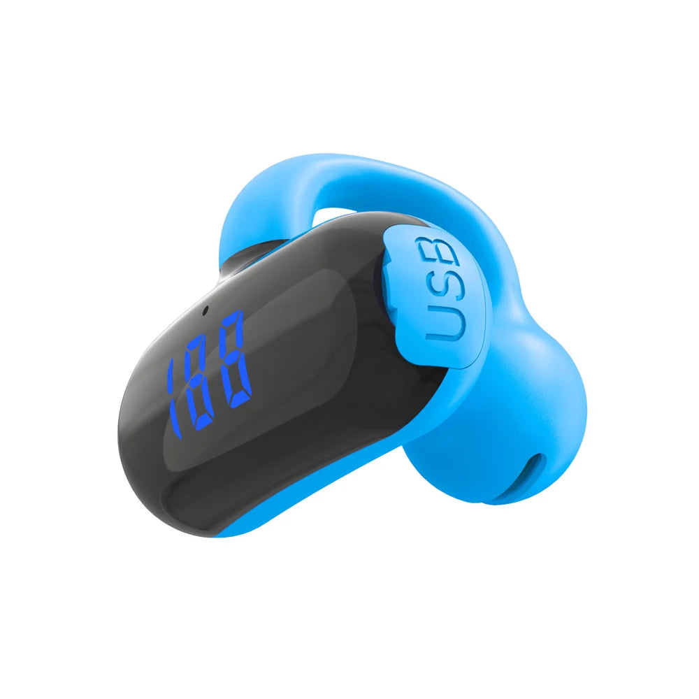 Bone Conduction Bluetooth Headset Clip on Ear Sports Wireless Bluetooth Headset Digital Display Bone Conduction Headset