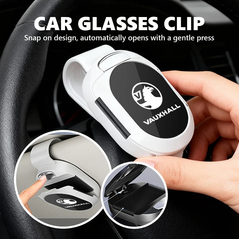 Car Sun Visor Clip Glasses Bracket Card Holder Sunglasses Support For Vauxhall Corsa VXR Crossland Combo Life Astra Mokka