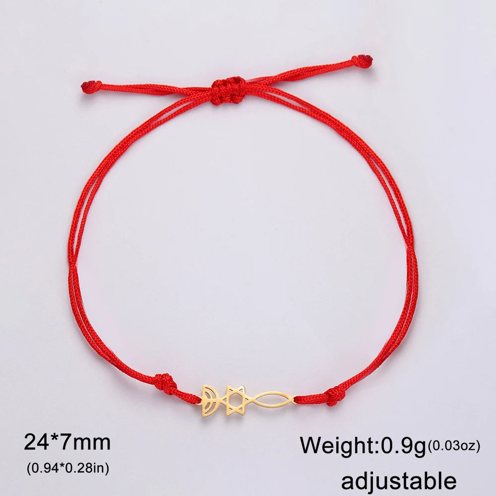 Dawapara Messianic Seal of Jerusalem Bracelet Jewish Star of David Menorah Religious Judaism Hanukkah Gifts Stainless Steel