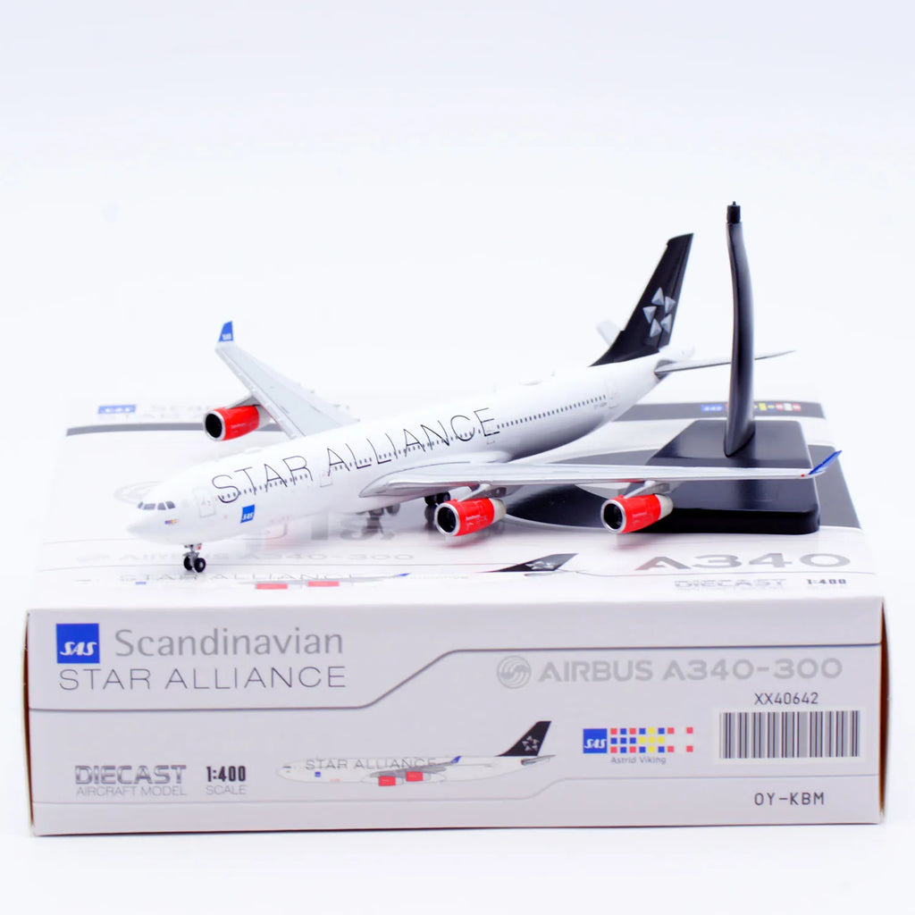 XX40642 Alloy Collectible Plane Gift JC Wings 1:400 SAS Scandinavian Airlines Airbus A340-300 Diecast Aircraft Jet Model OY-KBM