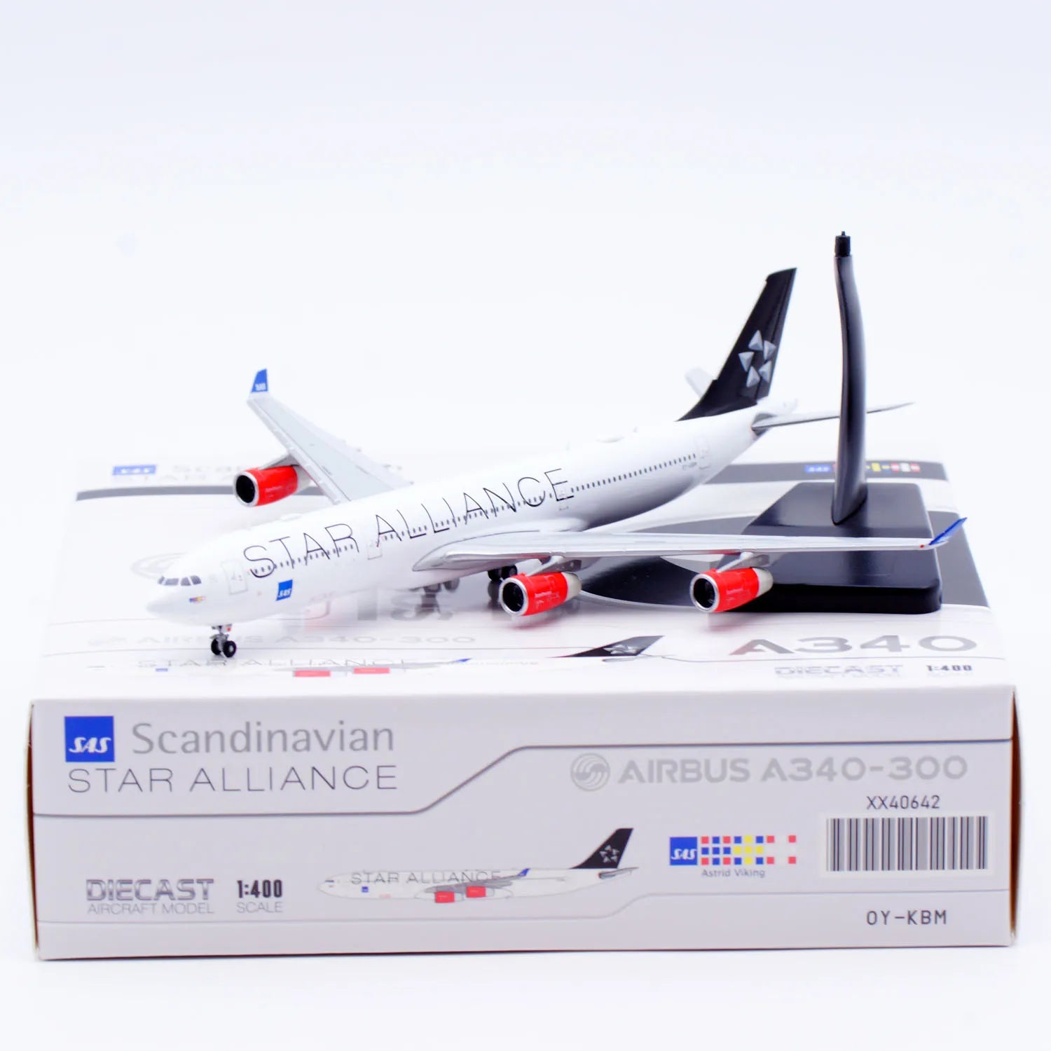 XX40642 Alloy Collectible Plane Gift JC Wings 1:400 SAS Scandinavian Airlines Airbus A340-300 Diecast Aircraft Jet Model OY-KBM