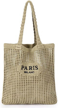 Crochet Tote Bag for Women, Crochet Mesh Beach Tote Bag Summer Vacation Aesthetic Boho Knit Bag for Women
