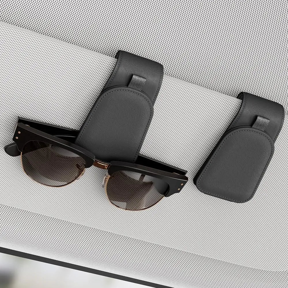 Sunglass Holder for Tesla Model Y 3 Suede Cloth Magnetic Sunglasses Clip for Car Visor Glasses Holder Clip for Car Black 1 Pack