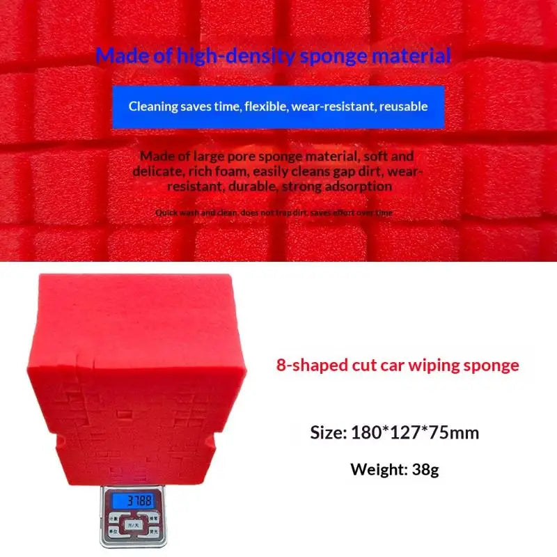 Large Foam Car Wash Sponge Block Soft Grid Strong Water Soaking for Vehicle Cleaning and Maintenance