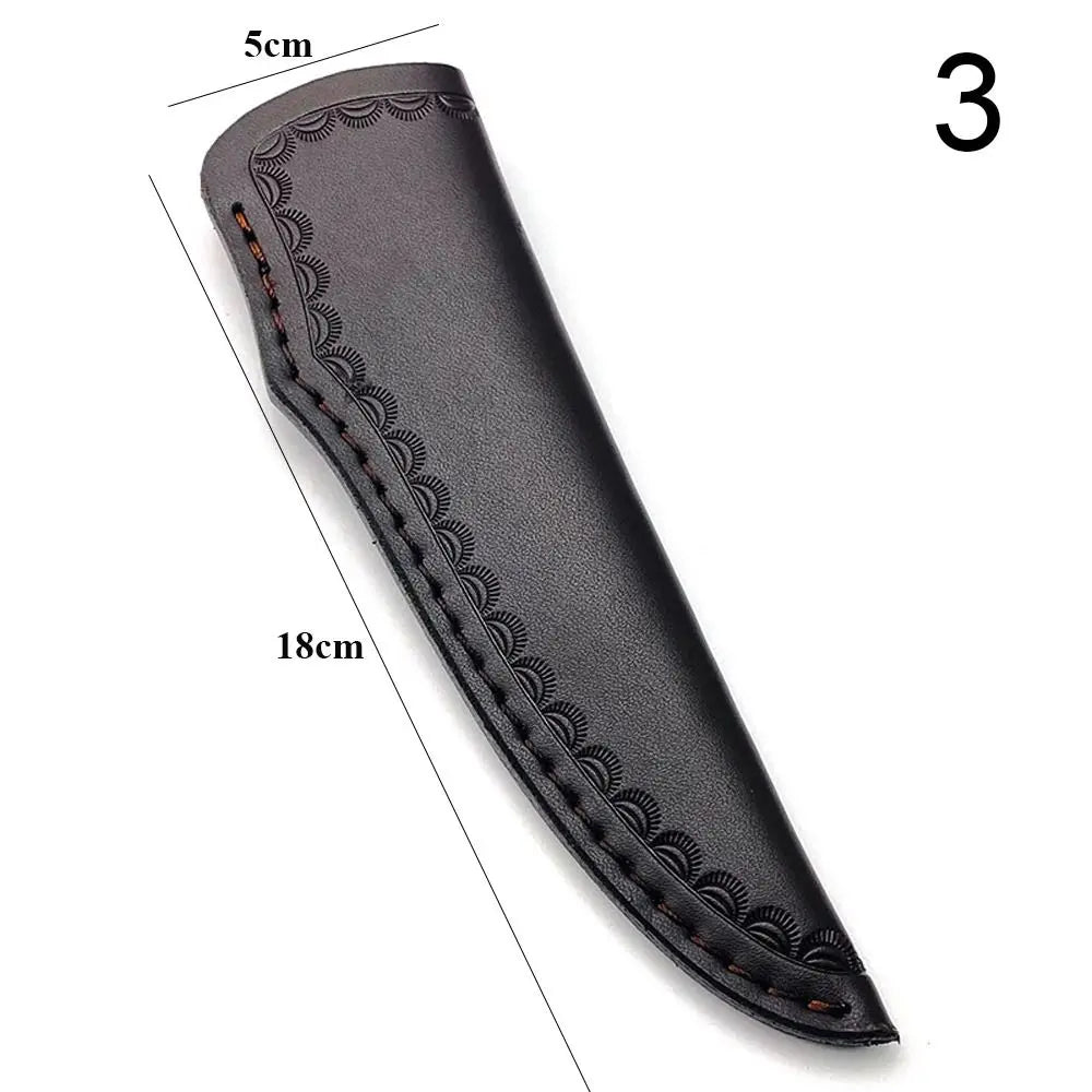 Outdoor Equipment Pocket Hunt Leather Sheath Holder Belt Loop Case Straight Knife Tool Camp Outdoor Carry Flashlight Case