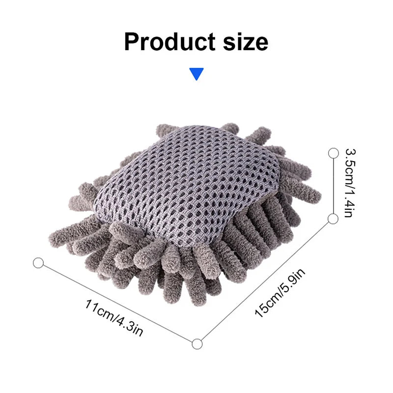 SEAMETAL Car Wash Microfiber Chenille Sponge Scratch-free Car Wash Care Washing Brush Pad Cleaning Tool for Car Accessories
