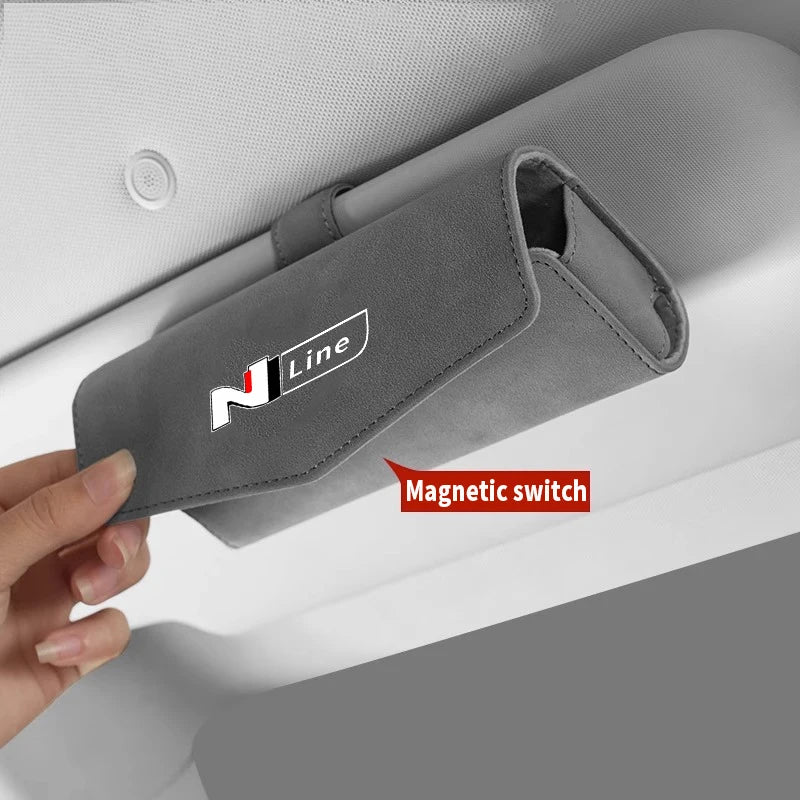 Car Glasses Case Sunglasses Storage Box Clip For Hyundai Sonata Elantra Tucson N Line Veloster Kona i30 i20 i10 Accessories
