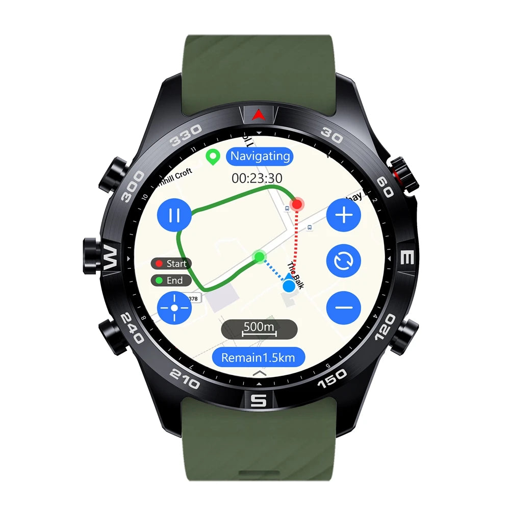 SUNROAD GPS Sports Watch Outdoor Glonass Map Navigation Tracker Altimeter Compass Heart Rate Monitor 50M Waterproof Wristwatch