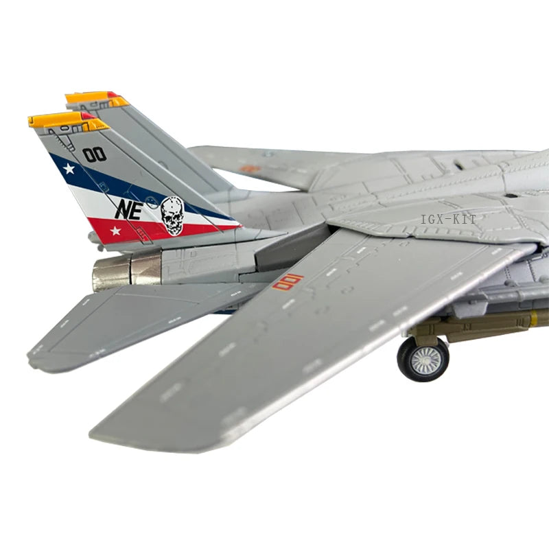 1/100 Scale US F-14D Tomcat Fighter Jet F14 Bounty Hunter Aircraft Diecast Finished Military Plane Model Collection Ornament