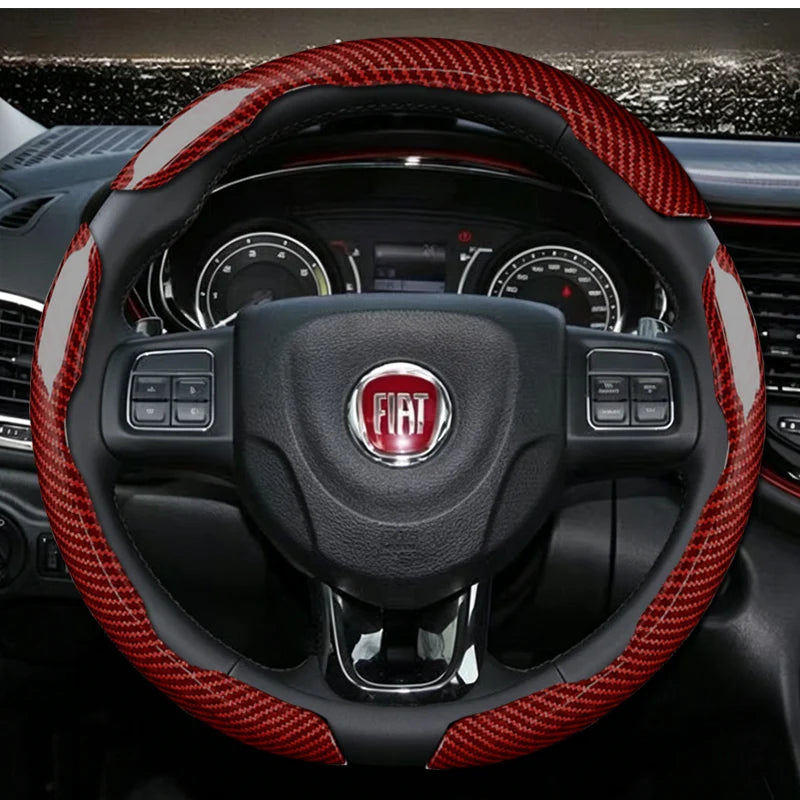 Suitable for Fiat Steering Wheel Cover  500 Grande Punto Evo Ducato Bravo Tipo Linea Albea Panda 124 Spider 500X 500L