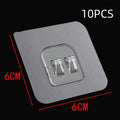 10PCS Transparent Hanging Shelf Hooks Wall Storage Rack Fixing Patch Strong Self-Adhesive Snap For Kitchen Bathroom Gadgets