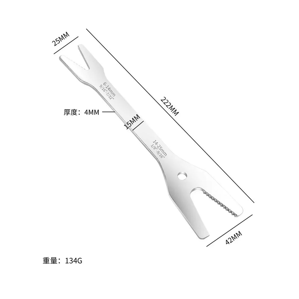 Mini Portable 10-in-1 Hexagonal Metal Bone Wrench Tool High-Quality Multi-Purpose Wrench for 6-15 mm Inner Hole Bicycle Repair