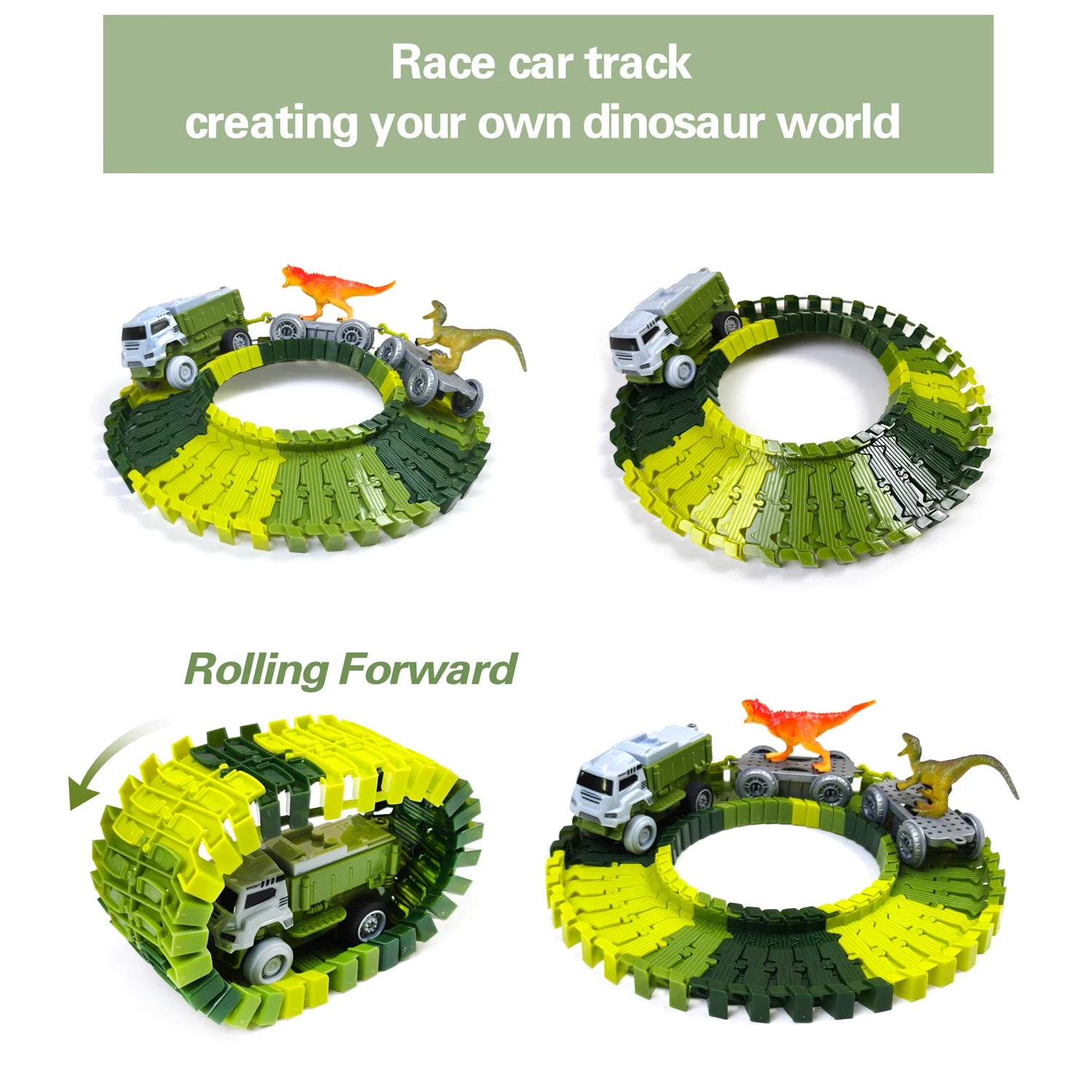 eplacement Cars for Tracks - Extra Race Car Accessories for Dinosaur Race Track & Train Toy Gift - for Kids Boys and Girls Toys