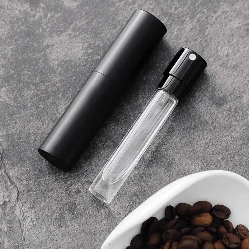Wooden Coffee Bean Dosing Cup with Spray Bottle Set Solid Wood Bean Measuring Tray Portable Dispensing Bottle Coffee Lover Gift