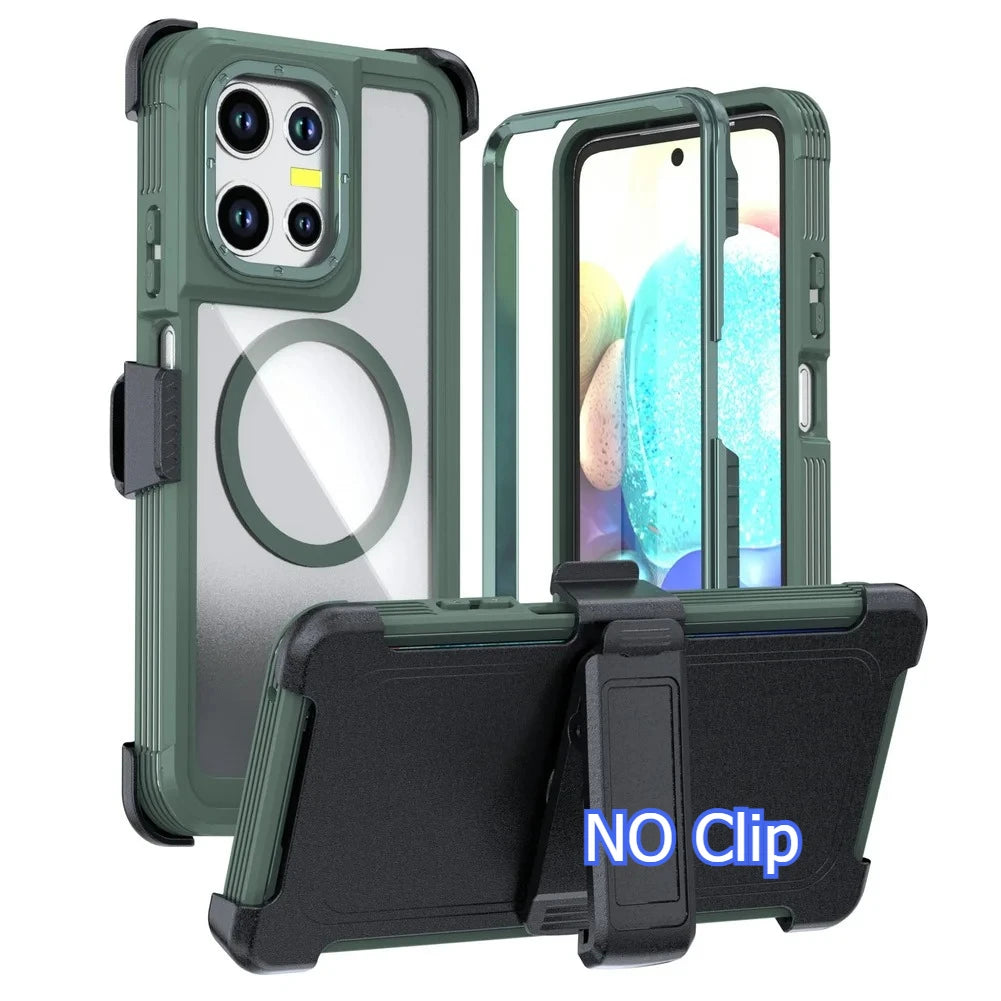Heavy Duty 3 in 1 Magnetic Case For Motorola Moto G Power Stylus 5G Play 2026 2025 2024 Anti-Shock Kickstand Belt Clip Cover