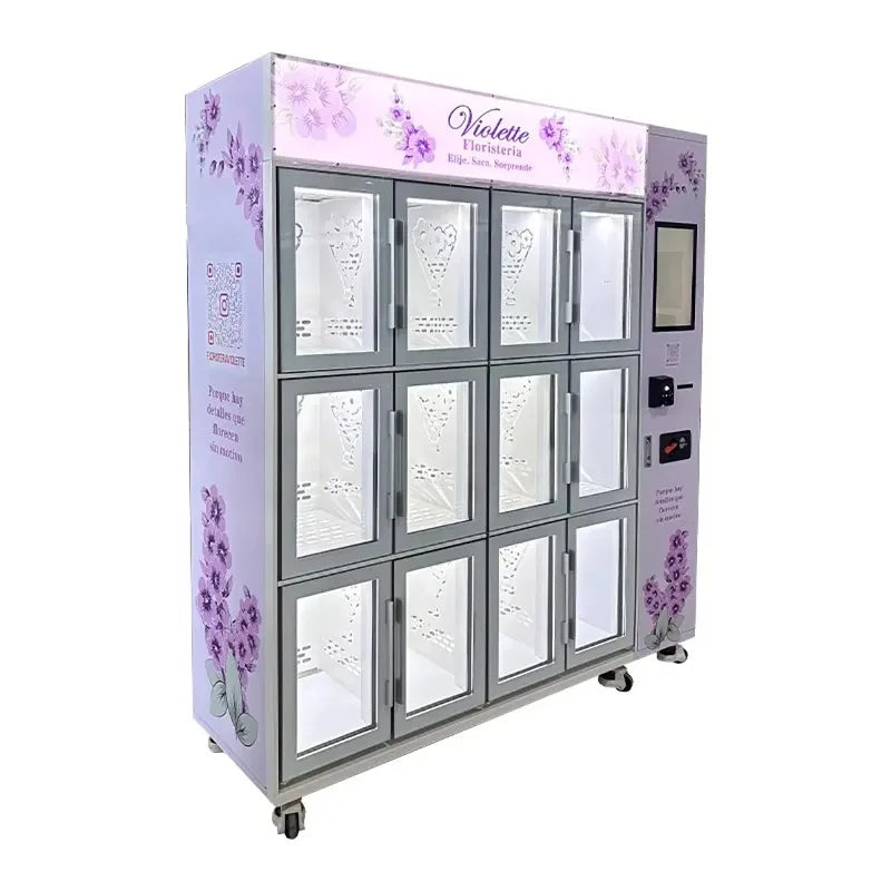 Smart Flower Vending Machine Customized 24 Hours Self Service Equipment For Floral Bouquet Commercial Sale