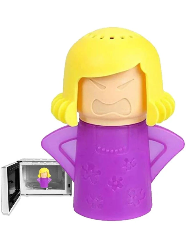 Angry Mama Microwave Cleaner Oven Steam Cleaner Easily Cleans Microwave Appliances for The Kitchen Refrigerator Cleaning Tools
