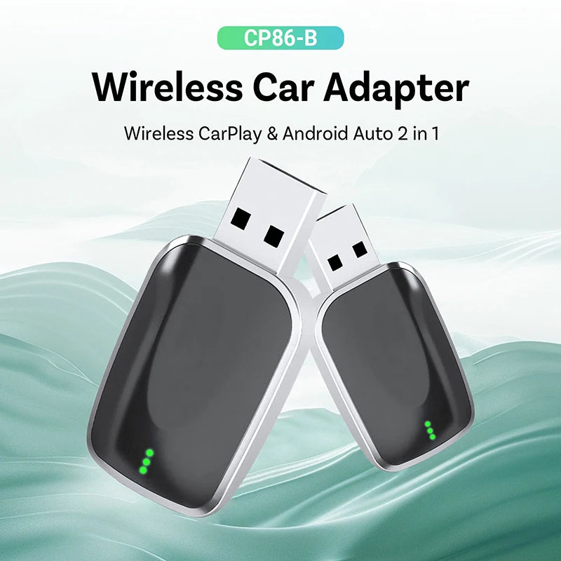 2in1 Wireless CarPlay Android Auto Adapter AI Mini Box Plug&Play Automatic Connection Compatible With 99% Of Cars For Car Radio▪