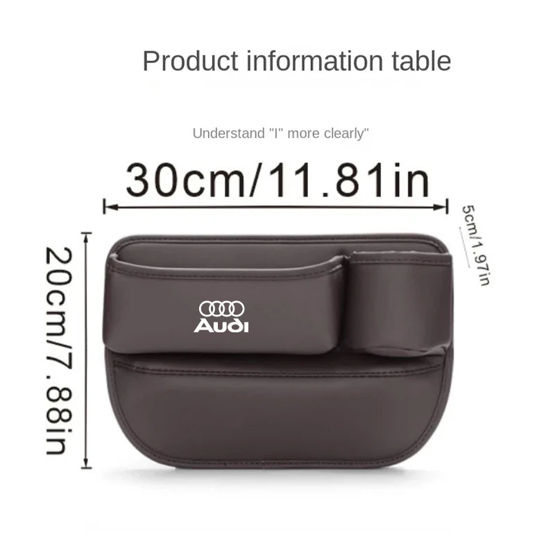 Car Seat Gap Crevice Storage Box Cup Holder For Audi A4 A3 A6 TT S4 S5 S6 A1 A2 A5 A7 A8 Q1 Q2 Q3 Q4 Q5 Q6 Q7 Q8 B8 B9 B6 C6 Qua