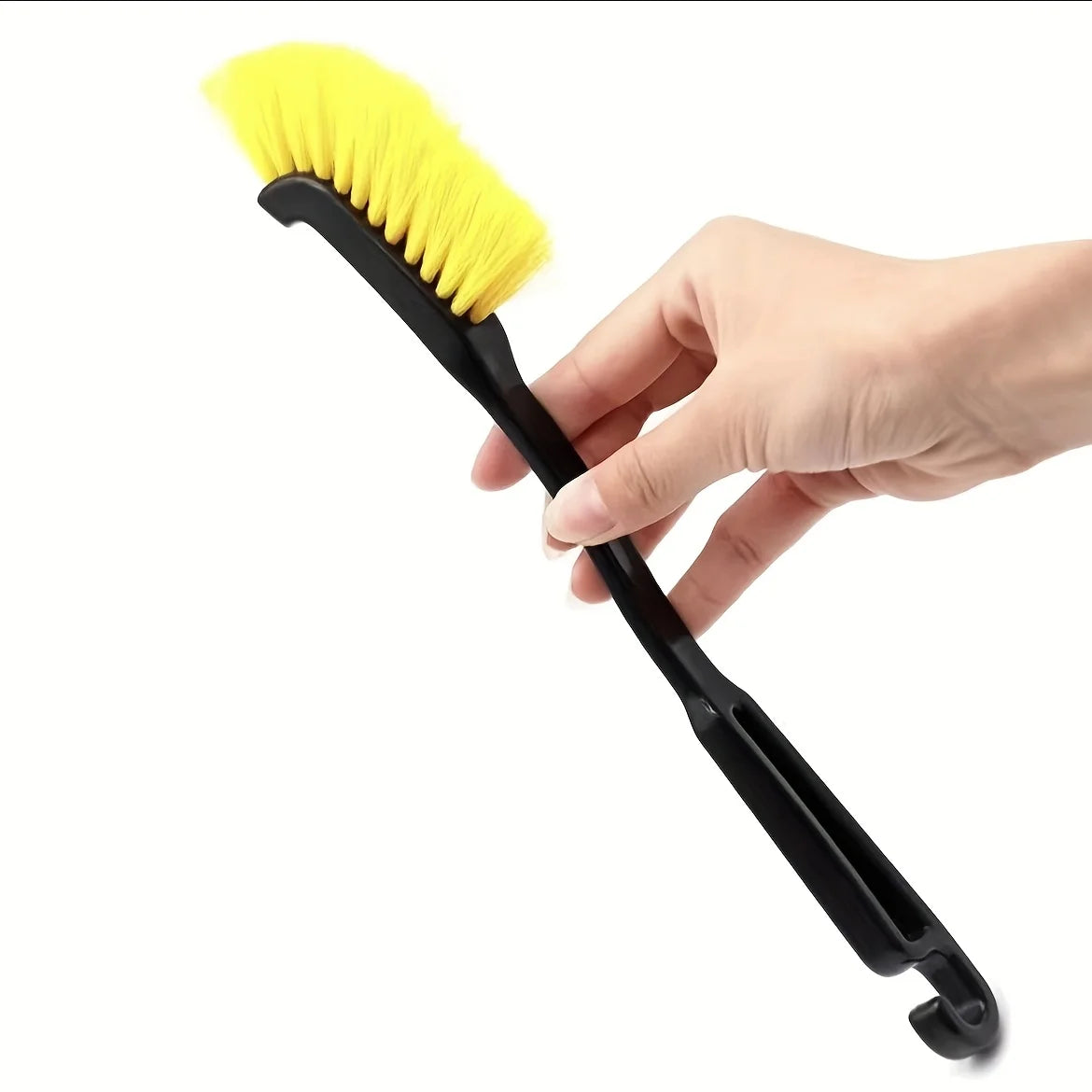 Long Handle Wheel Rim Cleaning Brush Anti Scratch Dense Bristle Deep Gap Cleaner Remove Brake Dust Auto Detailing Accessory