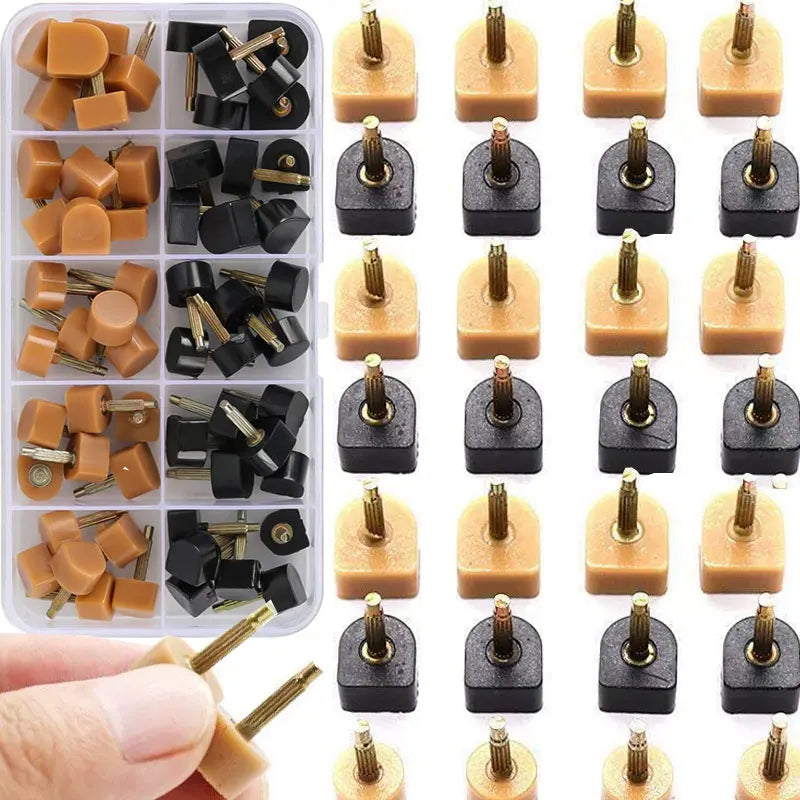 20pcs New High Heel Repair Tips Pins For Women Black Shoes High Heel Tips Taps Dowel Lifts Replacement Heel Stoppers Protectors