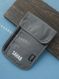 Custom Name RFID Blocking Neck Pouch Passport Bag Anti Radiation Nylon Travel Neck Wallet Portable Crossbody ID Card Holder