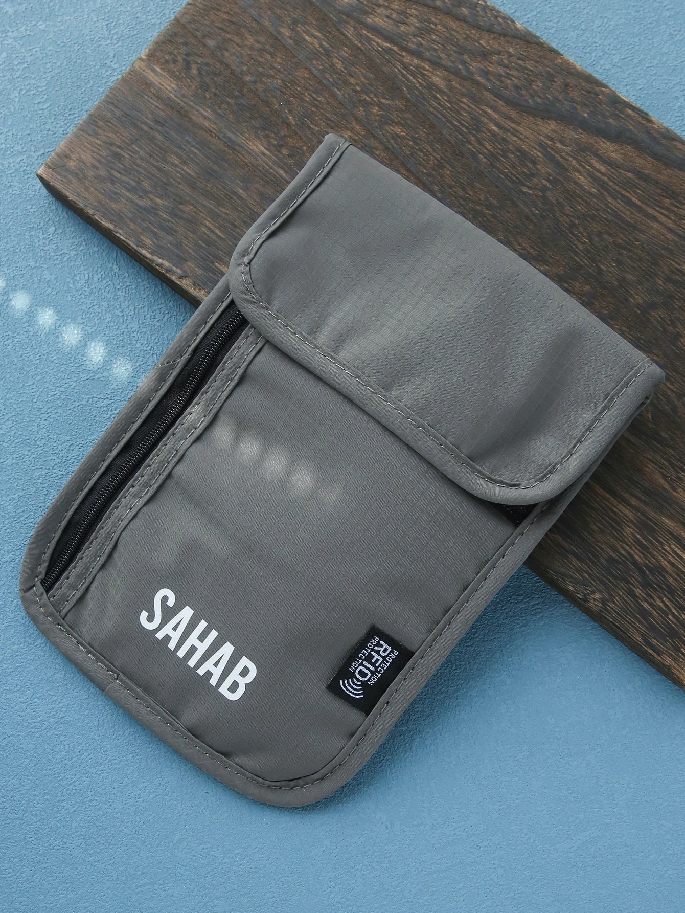 Custom Name RFID Blocking Neck Pouch Passport Bag Anti Radiation Nylon Travel Neck Wallet Portable Crossbody ID Card Holder