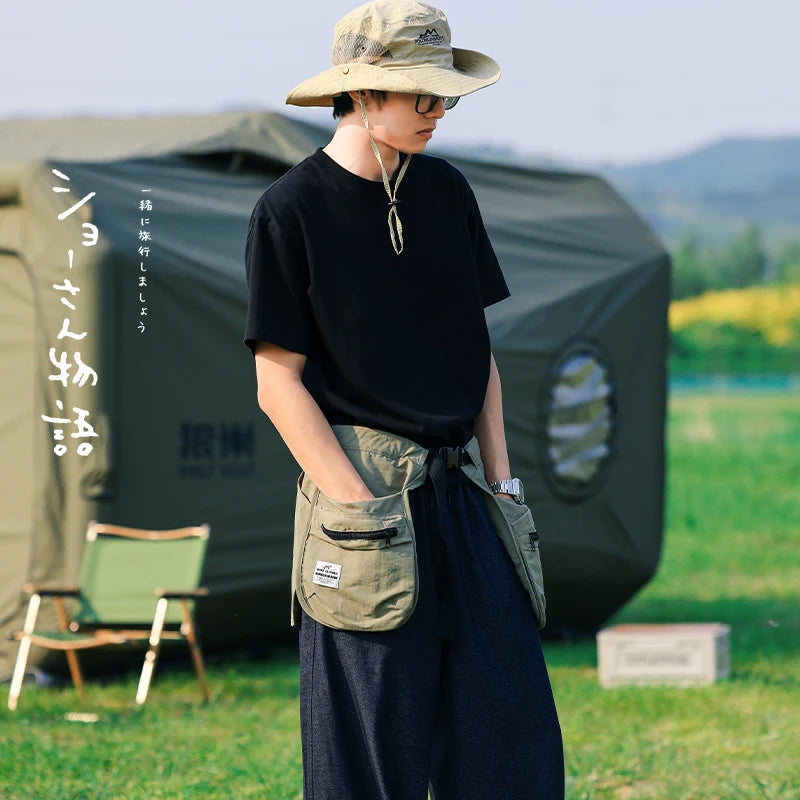 Multi Pocket Zipper Waistband, Apron, Waist Bag, Comfortable Multifunctional, Niche Tourism, Sports, Fitness, Cycling, Fishing