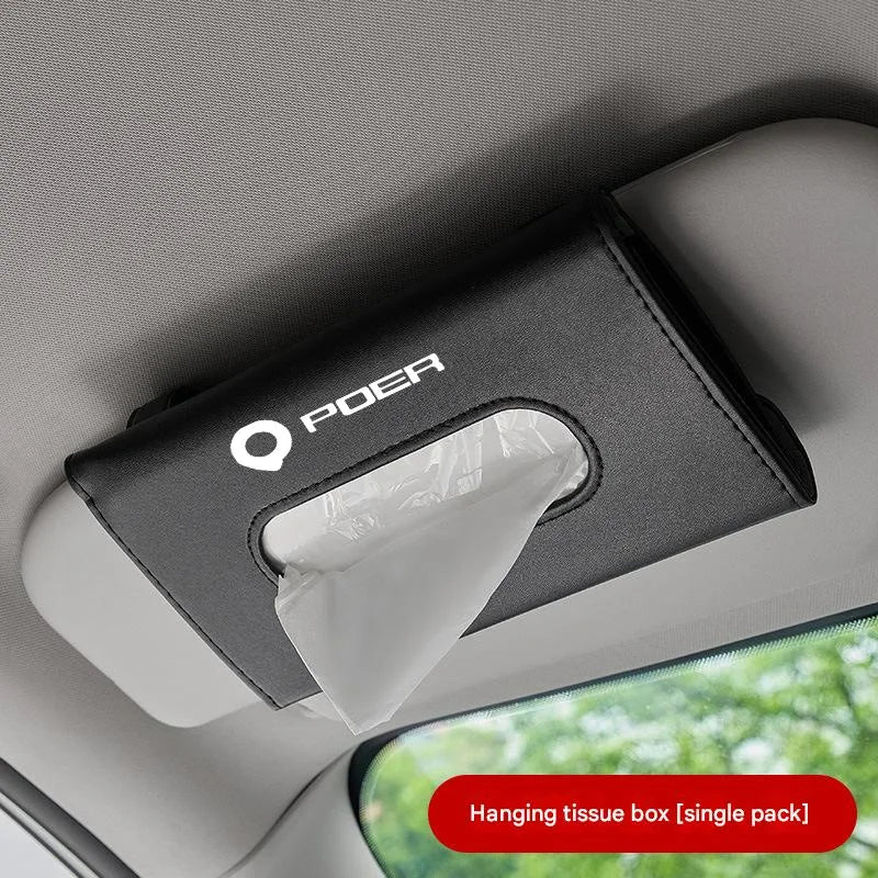 1Pcs Car Sun Visor Tissue Box And Car Sun Visor Organizer Multi-Pocke For Great Wall GWM Poer P11 P12 Cannon Auto Interior