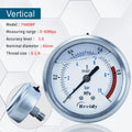 Xin Tester 0-60mpa Anti-vibration Pressure Gauge Radial/Axial Air Hydraulic Water Stainless Steel Oil Manometer Thread G1/4 G1/2