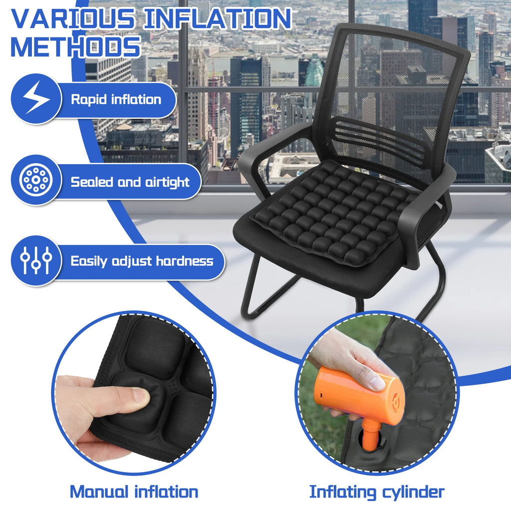 Air Bags Travel Cushion High Rebound Pressur 3D Air Cell Seat Cushion Lightweight Breathable for Car Office Chair Home
