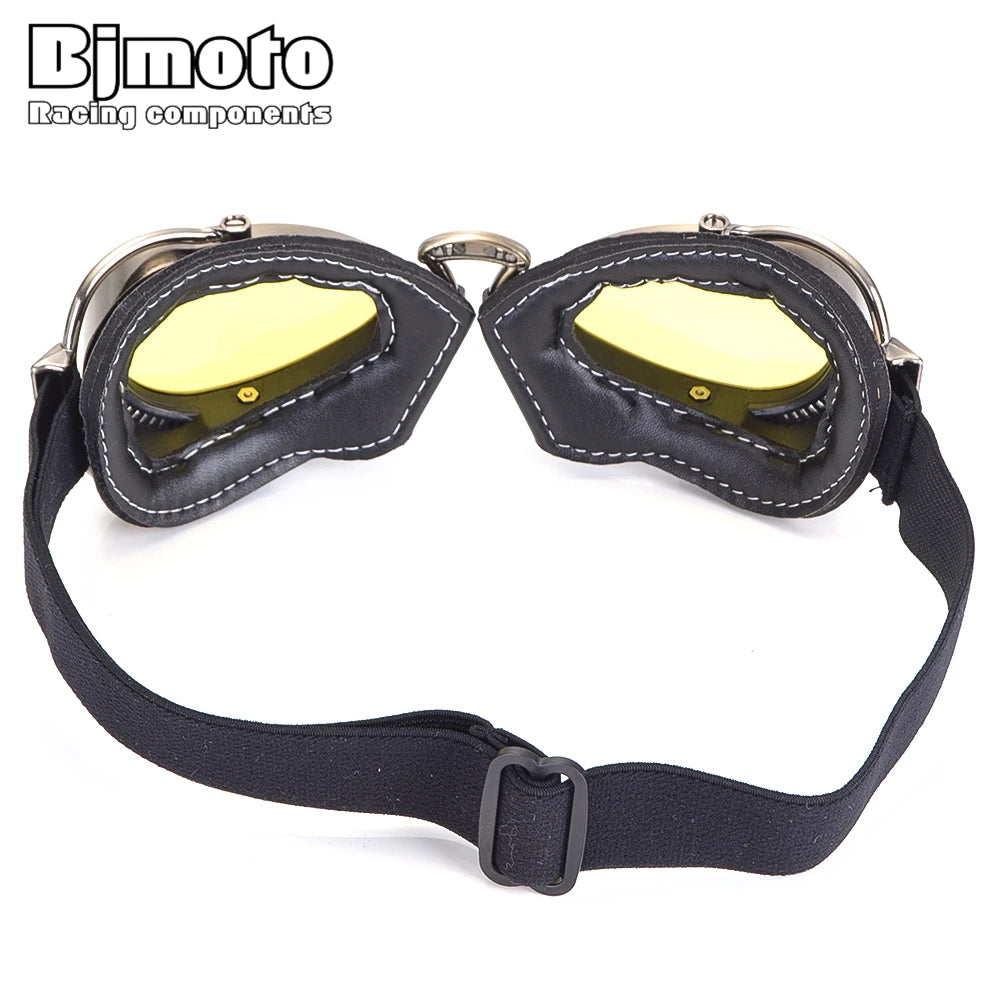 Vintage Windproof Dustproof Motorcycle Helmet Goggles Glasses For Cruiser Cafe Racer Pilot Glasses