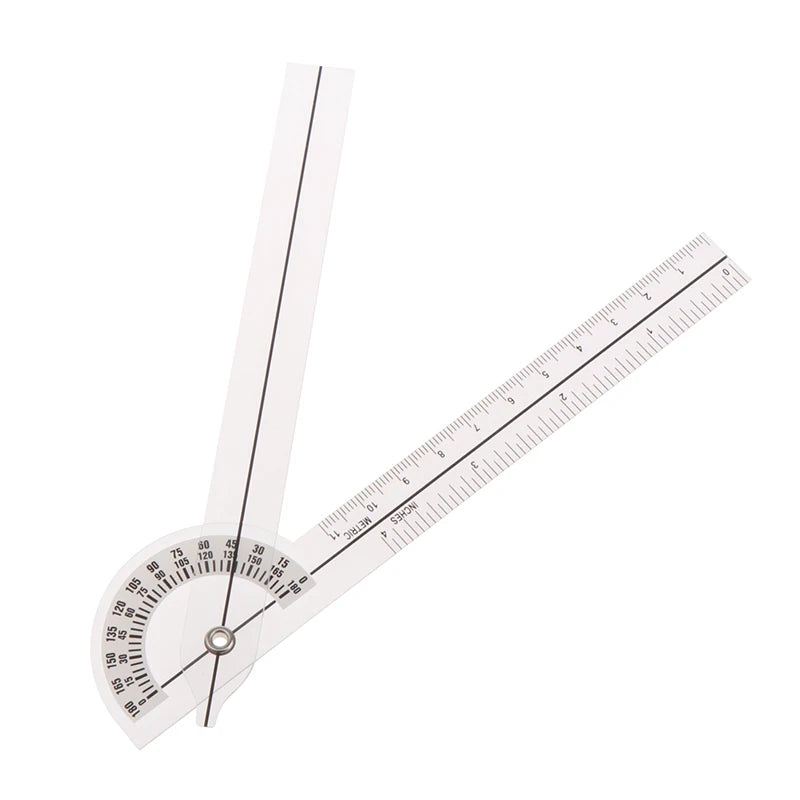 B*1PCS  Transprent Cheap Wholesale PVC  Finger Goniometer Plastic Protractor 180 Degree Angle Ruler Finger Ruler