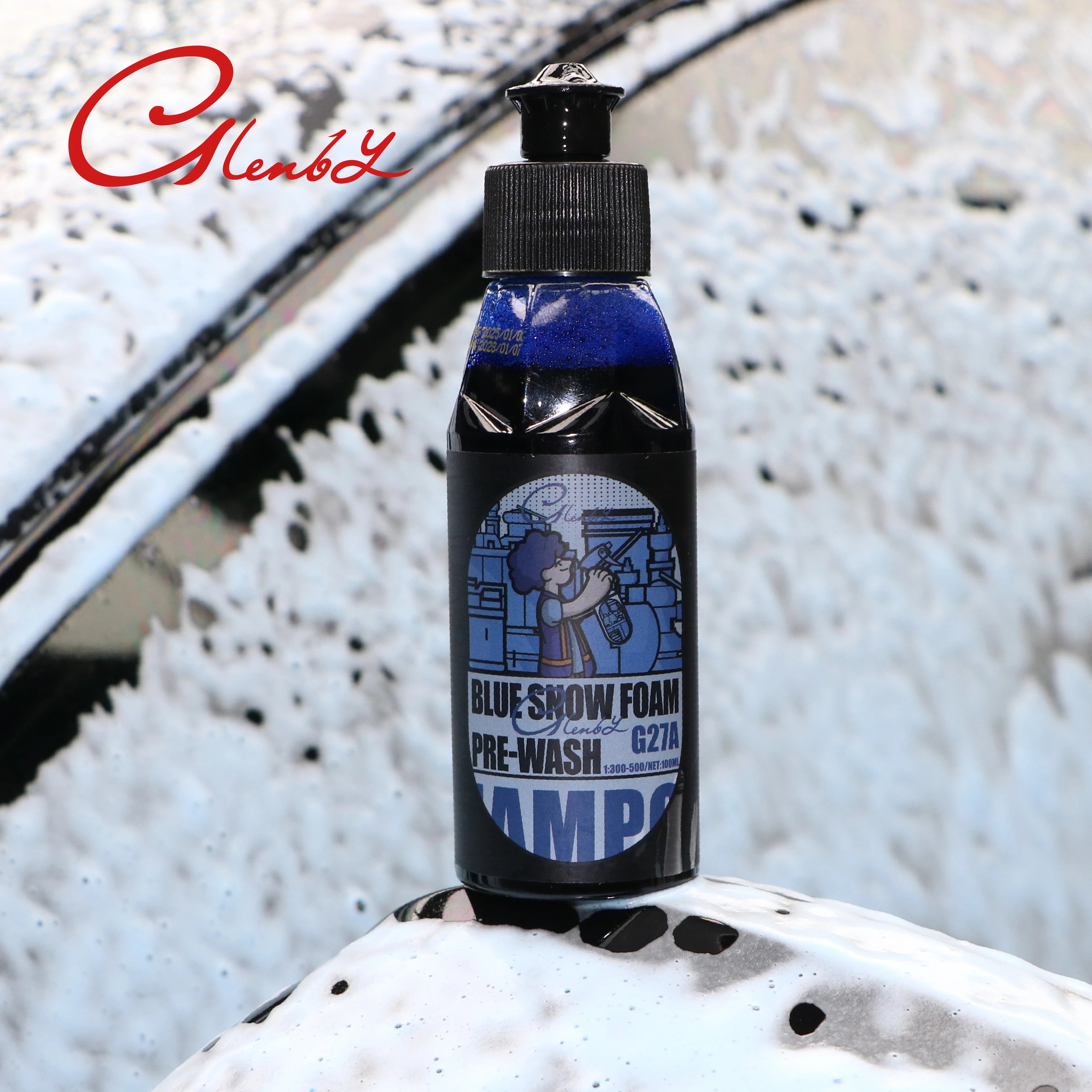 Car Wash Color Foam High Foaming Shampoo Blue Foaming Car Wash Soap Auto Wash Shampoo Works with Foam Cannons,Foam Guns