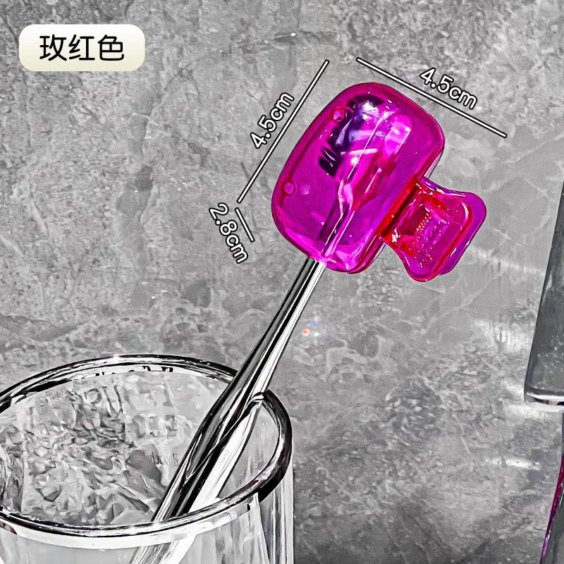 2Pcs Travel Toothbrush Head Covers Toothbrush Protector Cap Brush Pod Case Protective Portable Plastic Clip For Household Travel