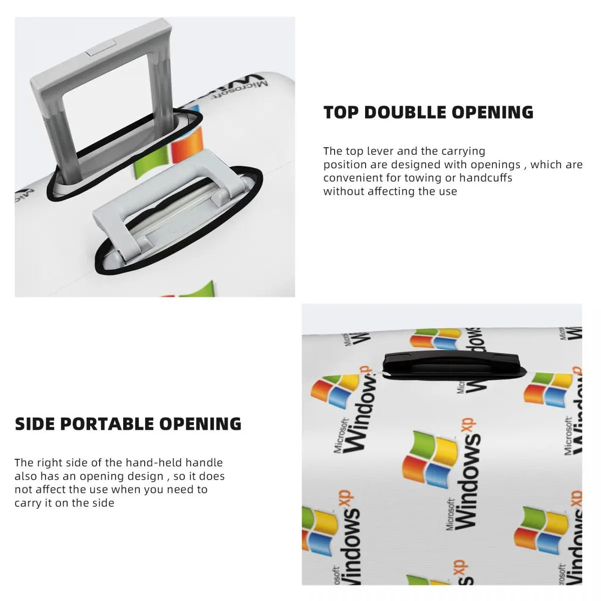 Windows Xp 2 Suitcase Cover Protection Elastic Trip Luggage Protector Covers for 18-32 Inch