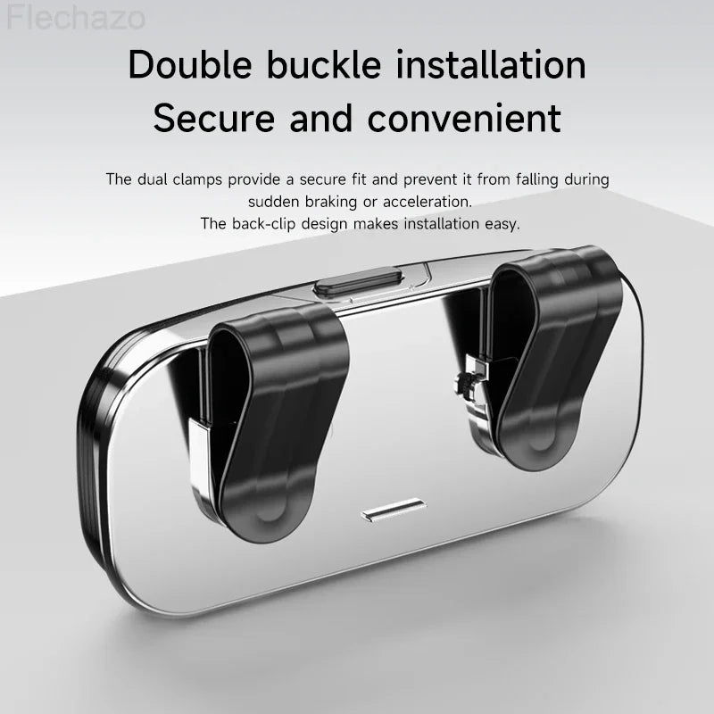 Luxury Car Glasses Case Universal Sun Visor Sunglasses Holder Box Anti Scratch Eyeglasses Protection Case One Hand Operation